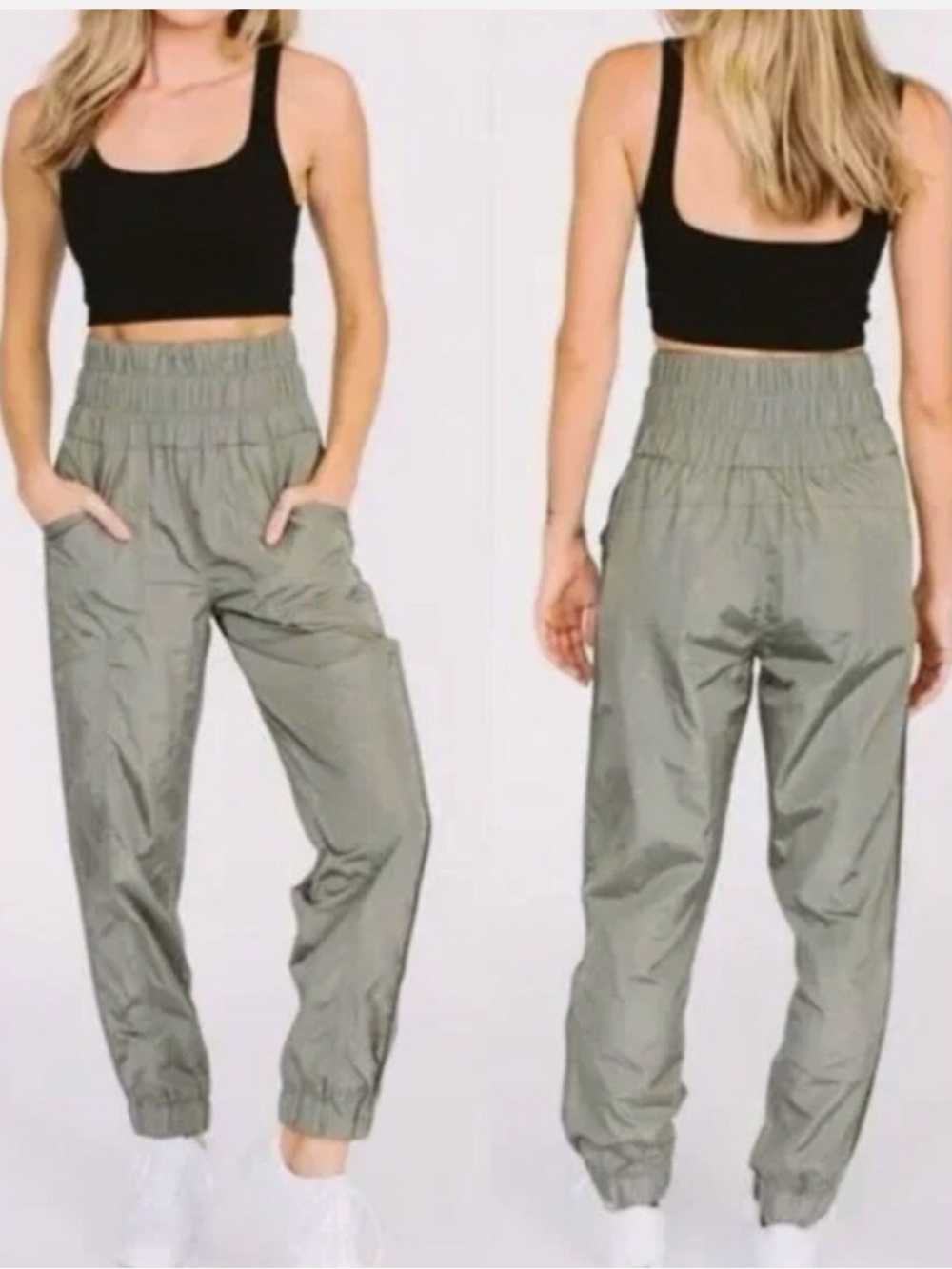 Free People Movement High-Waist The Way Home Jogger Pants XS Green